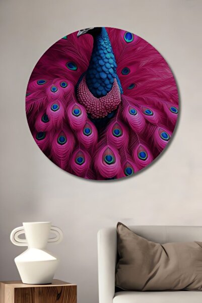 Teona Ahşap Στρογγυλό, εντυπωσιακό ξύλινο διακοσμητικό τραπέζι με εμφάνιση ελ...