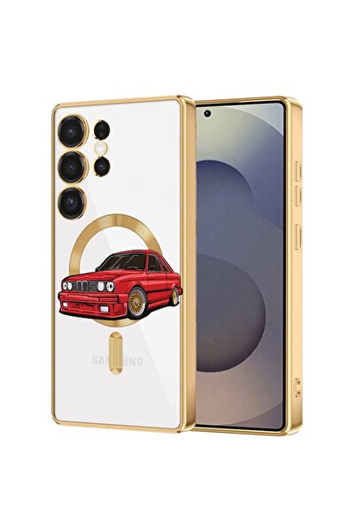 bestcase Πολυτελής Θήκη MagSafe, Συμβατή με Samsung Galaxy S24 Ultra, Στυλ Κό...