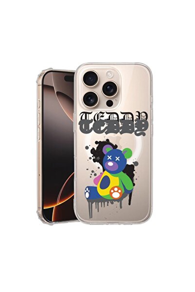 bestcase Husă pentru Apple iPhone 16 Pro Max, MagSafe Anti-șoc, Teddy Bear Cu...