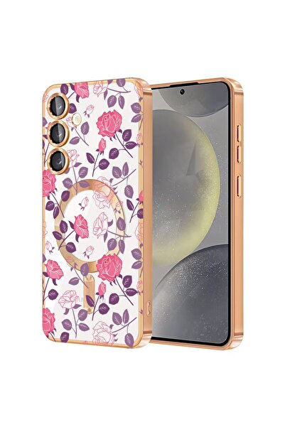 bestcase Πολυτελής Θήκη MagSafe, Συμβατή με Samsung Galaxy A55, Κομψά Φλοράλ ...