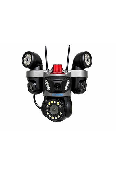 O-KAM PRO Okam OK-231 4 Lens WiFi Güvenlik Kamerası | LED Flaş + Çift Projektörlü | Gece Görüş | Akıllı Takip | 12V Adaptör Hediyeli