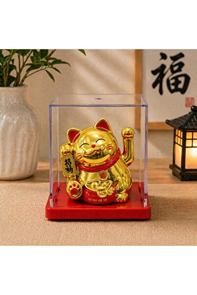 hediyeconcepti Şans Getiren Siyah Kedi Biblo Maneki Neko Dekoratif Obje Feng ...