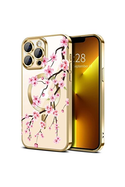 bestcase Πολυτελής Θήκη MagSafe, Συμβατή με Apple iPhone 15 Pro Max, Άνθη Κερ...