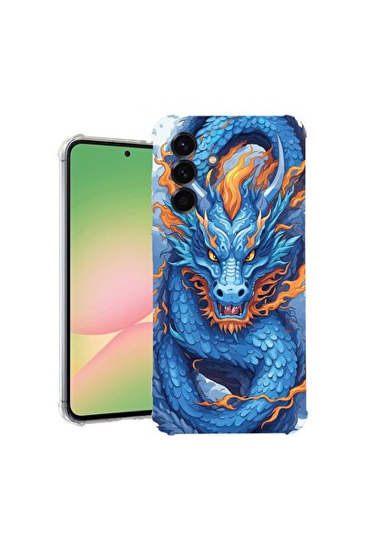 bestcase Θήκη για Samsung Galaxy A56, Αντικραδασμική 1.5MM, Μπλε Δράκος, Προσ...