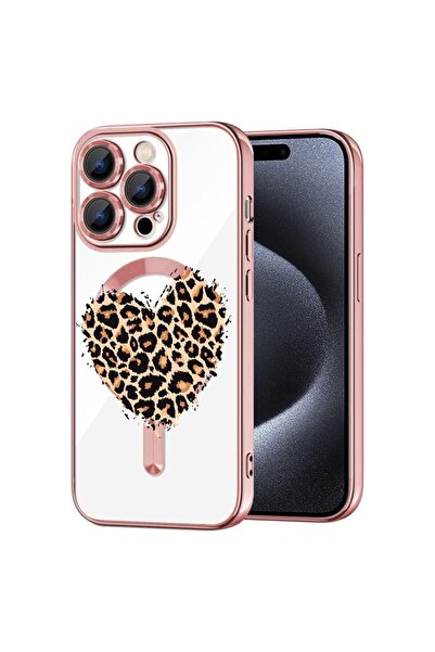 bestcase Πολυτελής Θήκη MagSafe, Συμβατή με Apple iPhone 13 Pro, Καρδιά Λεοπά...