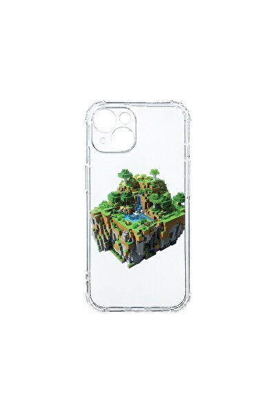 bestcase Husa Anti Shock 1.5MM, compatibilă cu Apple iPhone 14 Plus, Minecraf...