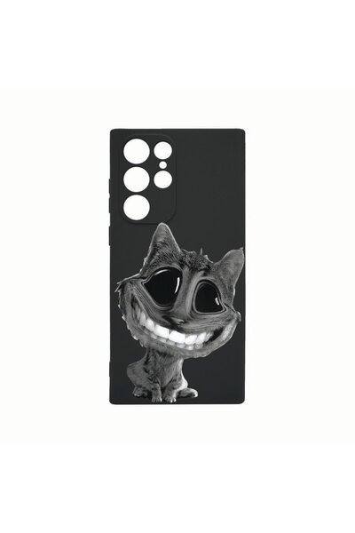 bestcase Θήκη Σιλικόνης, Συμβατή με Samsung Galaxy S22 Ultra, Crazy Cat, Ανθε...
