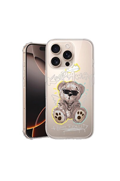 bestcase Husă pentru Apple iPhone 16 Pro, BestCase® Anti-șoc 1.5MM, Teddy Bea...