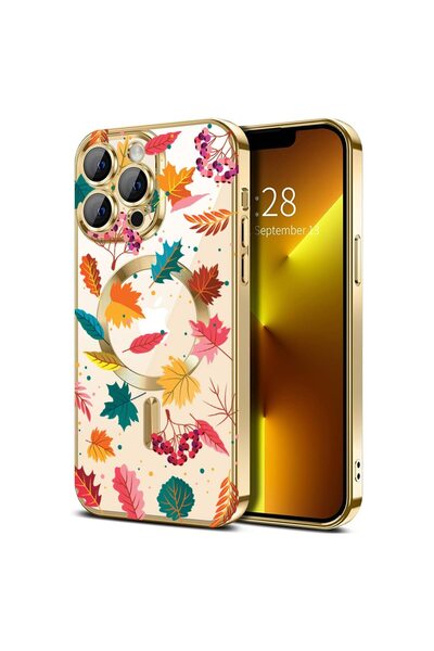 bestcase Πολυτελής Θήκη MagSafe, Συμβατή με Apple iPhone 13 Pro, Φύλλα Φθινοπ...