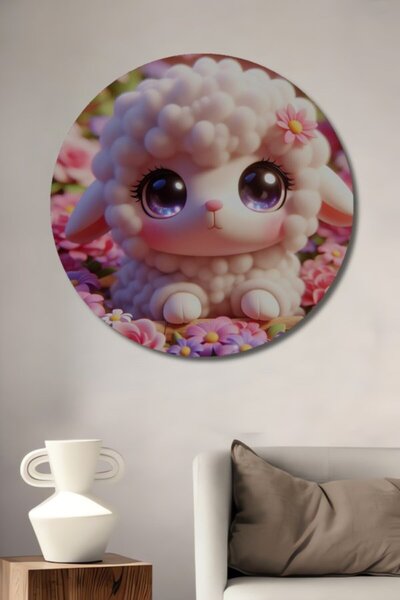 Teona Ahşap Στρογγυλό, χαριτωμένο, ξύλινο διακοσμητικό τραπέζι με εμφάνιση αρ...