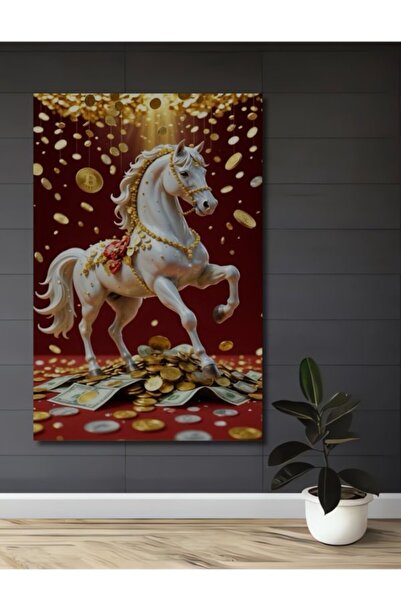 Teona Ahşap Ξύλινο Διακοσμητικό Τραπέζι Χρυσός Κορός Αλόγος για Σπίτι, Είσοδο...