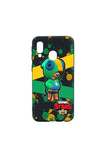 bestcase Husa Silicon, Compatibila cu Samsung Galaxy A40, Brawl Stars Leon, r...