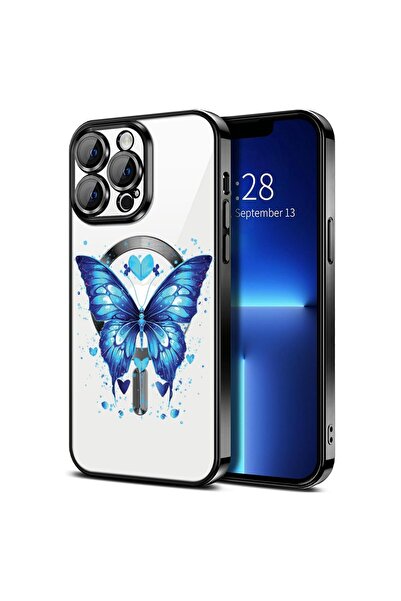 bestcase Πολυτελής Θήκη MagSafe, Συμβατή με Apple iPhone 13 Pro, Μπλε Πεταλού...