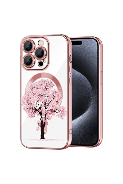 bestcase Πολυτελής Θήκη MagSafe, Συμβατή με Apple iPhone 16 Pro, Ανθισμένα Δέ...