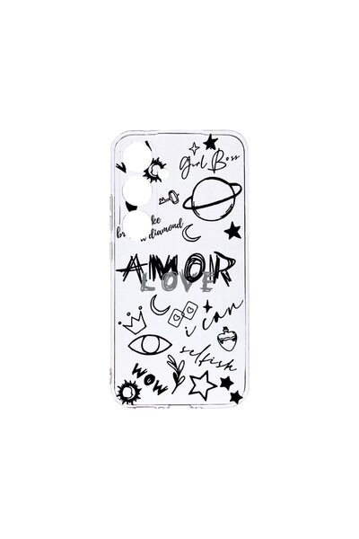bestcase Θήκη Διαφανής Σιλικόνη 2MM, Συμβατή με Samsung Galaxy A25, Goth Love...