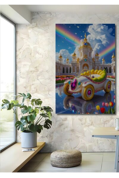 Teona Ahşap Διακοσμητικός πίνακας ζωγραφικής από ξύλο με εμπριμέ διαμάντια, μ...