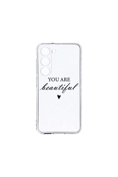 bestcase Διαφανής Θήκη Σιλικόνης 2MM, Συμβατή με Samsung Galaxy S23, Είσαι Όμ...
