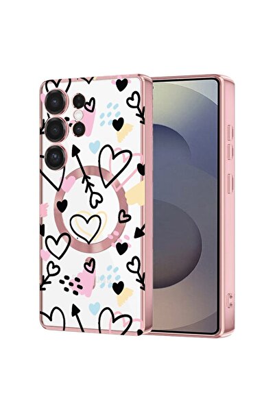 bestcase Πολυτελής Θήκη MagSafe, Συμβατή με Samsung Galaxy S24 Ultra, Σύμβολα...