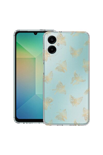 bestcase Husă pentru Samsung Galaxy A06 5G, Antișoc 1.5MM, Fluture Auriu, Pro...