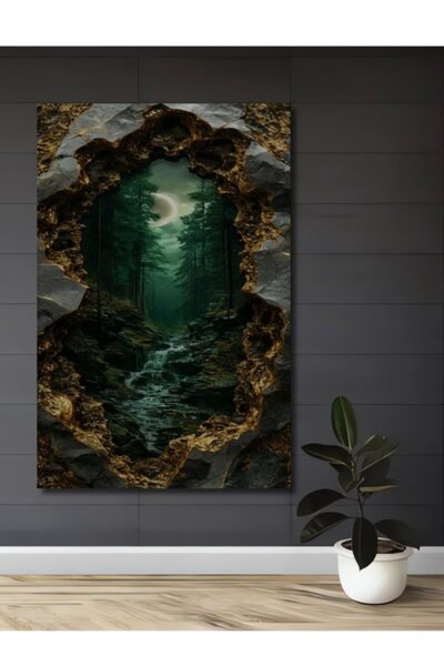 Teona Ahşap Μυστηριώδες Καταρράκτης του Δάσους και Ξύλινος Διακοσμητικός Πίνα...