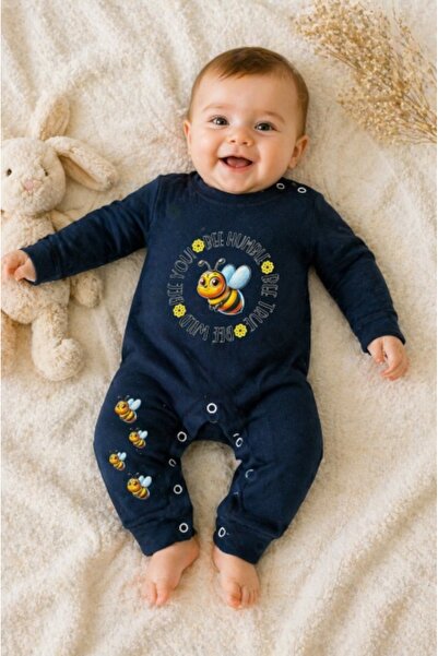Superbaby Ναυτικό μπλε ολόσωμη φόρμα χωρίς μπότες Happy Bee