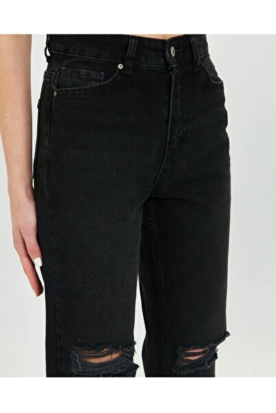 Aida Fashion Diz yırtık mom jeans