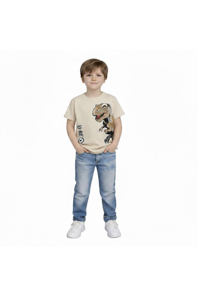 Yale Kids تي شيرت للأولاد من عمر 3-8 سنوات مصنوع من القطن بنسبة 95%