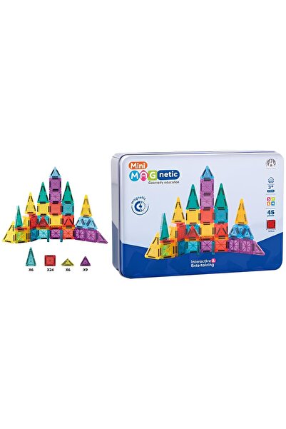 BAŞEL OYUNCAK Mini Manyetik Bloklar Seyahat Seti 45 Parça