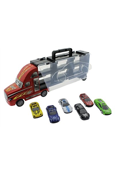 MEGA Taşınabilir Die-Cast Metal Araçlı Kamyon Kırmızı