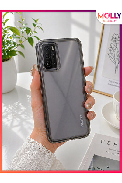 Molly OPPO A16 İçin Füme Beta Şeffaf Silikon Kılıf