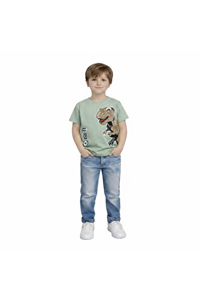 Yale Kids تي شيرت للأولاد من عمر 3-8 سنوات مصنوع من القطن بنسبة 95%