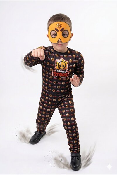 SEDİRLİ Στολή Μυώδους Υπερήρωα Brawl Stars με Μάσκα Παιδική Στολή Brawl Stars...