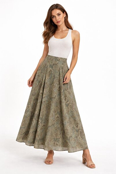 Avakado Φούστα σιφόν με έθνικ σχέδια