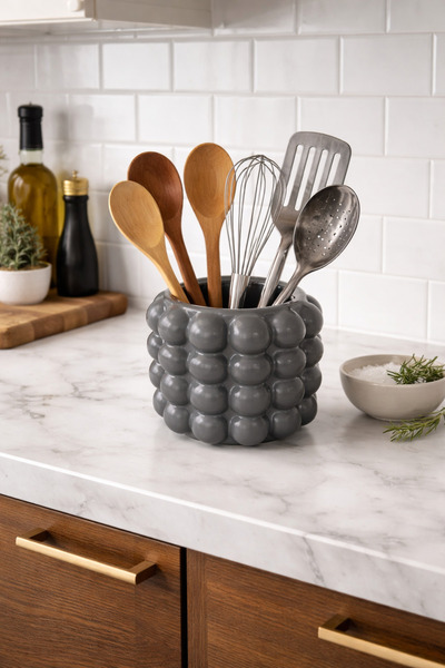 Zigzag Home Διακοσμητική θήκη για κουτάλια σε σχήμα φούσκας, σε μποέμ στυλ, β...