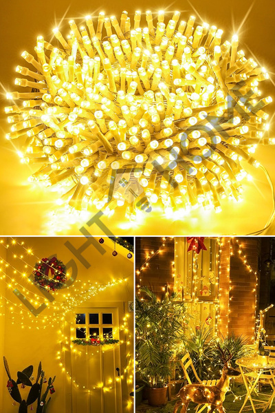 Light Home 80 LED 10 Metre Pilli Gün Işığı Işık Zinciri Bahçe Balkon Teras Sü...