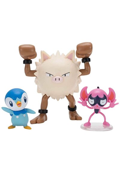 Pokemon Battle 3'lü Figür Seti Piplup Primeape Impidimp