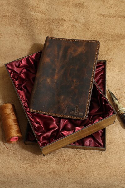 AKRONİUM LEATHER Hakiki Deri Defter-Ajanda Kılıfı