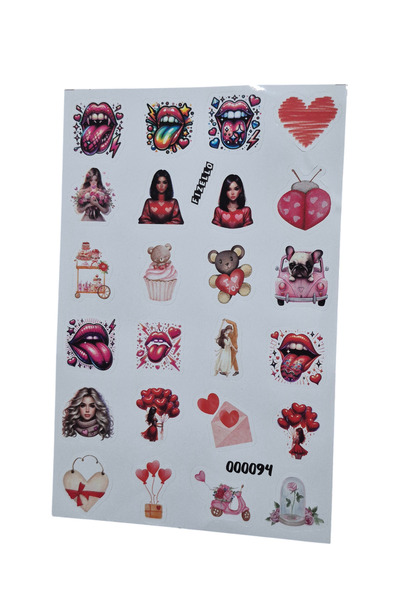 Fizello Σετ αυτοκόλλητων με θέμα την αγάπη και τους εραστές - 24 αυτοκόλλητα ...