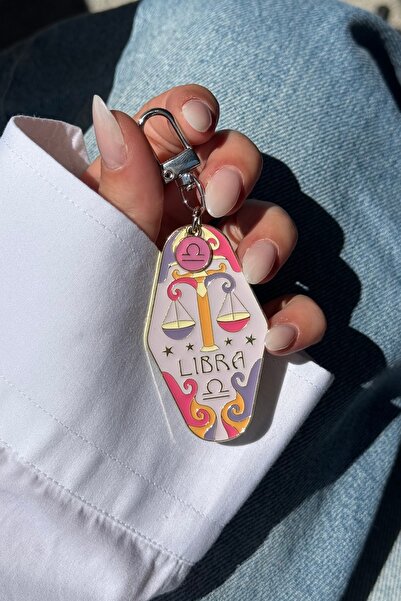 klovi Μπρελόκ και αξεσουάρ τσάντας με εισαγόμενο σχέδιο Ζώδιο Ζυγός