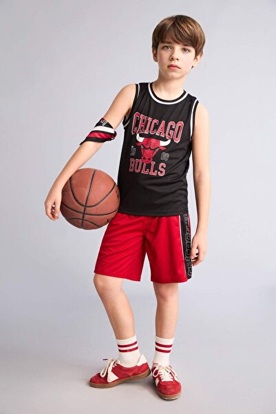 DeFacto NBA Σικάγο Μπουλς Σορτς από τούλι κανονικής εφαρμογής για αγόρια H288...