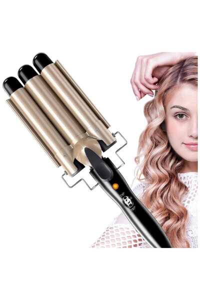 AIBOAT 3 Barrel Hair Waver, 25MM Hair Curler Curling Iron Wand Adjustable Tem...
