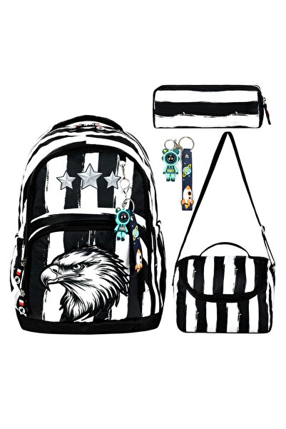 Alanç Gift Ultra Luxury Set of 3 Children's Orthopedic Primary School Bags wi...
