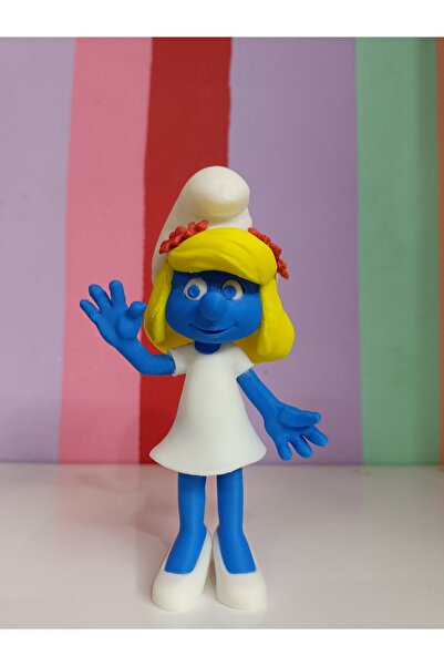 3D şirinler figür 16cm renkli şirine