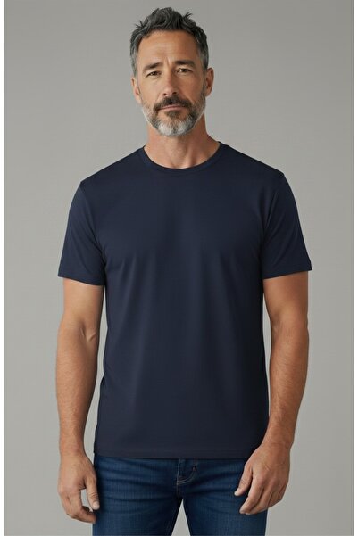 Geco Ανδρικό/Unisex 100% βαμβακερό μπλουζάκι με χοντρή υφή, βασική κανονική ε...