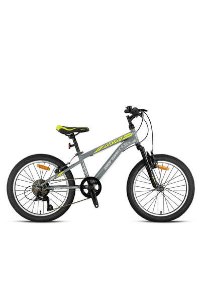 Kron MARS Plus - 24 MTB - 13' - 21 Vites - V.B - Nardo Gri-Gri/Neon Sarı