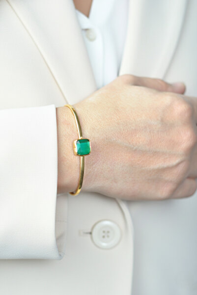 Design by Kadir Kadir Jewellery Zirkon Taşlı Ayarlanabilir 22 Ayar Altın Kapl...