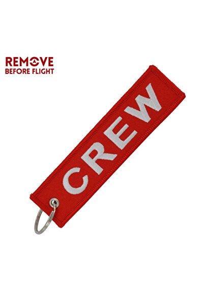 Choice Red Crew Keychain for Aviation Keychains Luggage Tag Embroidery Crew K...