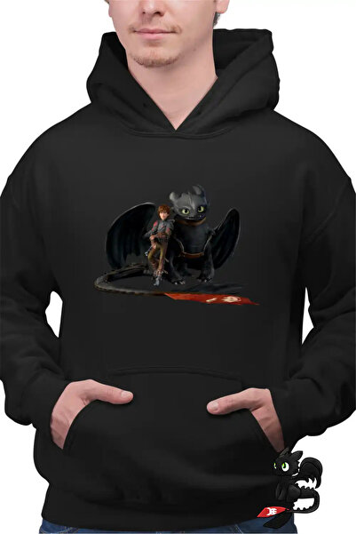 OEM Ανδρικό Φούτερ με Κουκούλα, Χίκαπ, Αδόντι, Πώς να εκπαιδεύσετε το δράκο σας