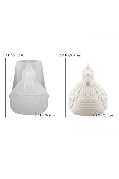Choice 1pc Resin Silicone Mold 1pc Silicone Mold - Easter 3D Chick Candle Hol...