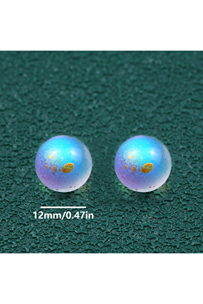 Choice about 30pcs Blue-Purple 12mm Blue-Purple Dot Golden Crystal Round AB C...